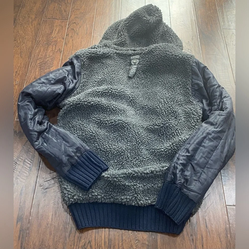 Buffalo David Bitton Sweater Sherpa Lined  Zip-Front Hoodie Men's Size XXL - Picture 9 of 9